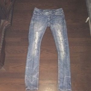Low-rise Blue Asphalt Jeans